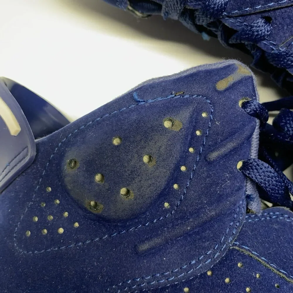 Air Jordan Retro Shoes Mens 8.5 Royal Blue Suede High Top Basketball 384664